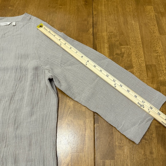 Soft Surroundings top women's large neutral beachy coastal relaxed lagenlook - Picture 9 of 11